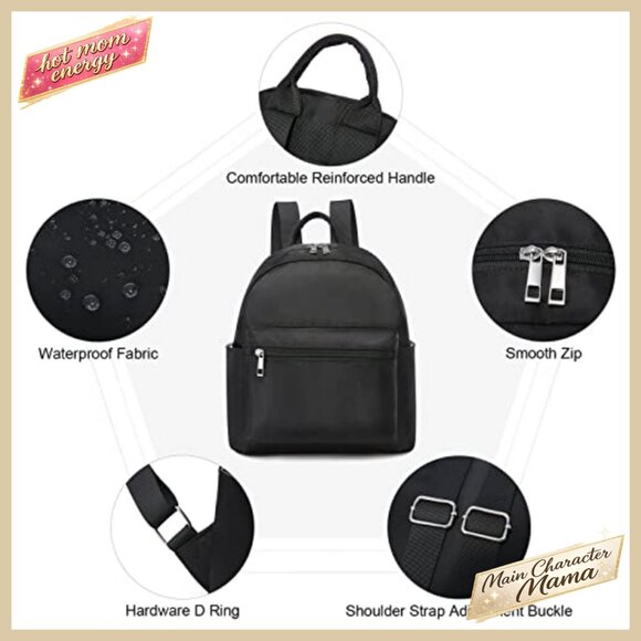 Mini Backpack Lightweight Waterproof Nylon Daypack Fashionable Travel Purse main image 7